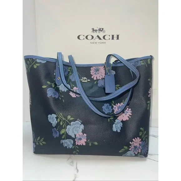 Coach Reversible Tote Handbag Floral Print F72652 - Picture 2 of 8